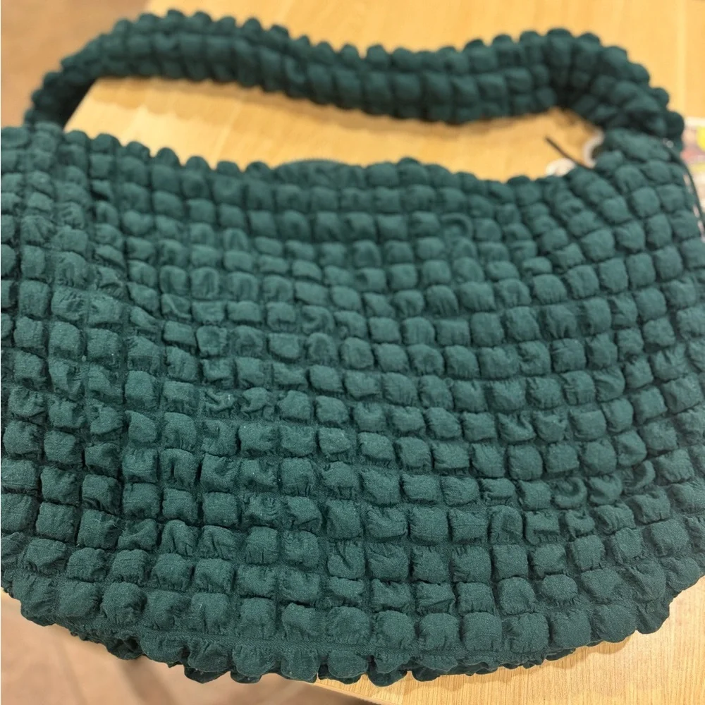 FP Movement by Free People Teal Green pucker up Carryall Bag + charm - Picture 8 of 12